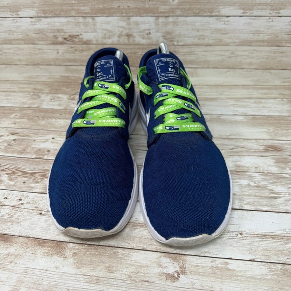 Nike SB Air Max Janoski 2 Navy Blue Seahawks Skateboarding Sneakers Men's Size 9 - Picture 4 of 9